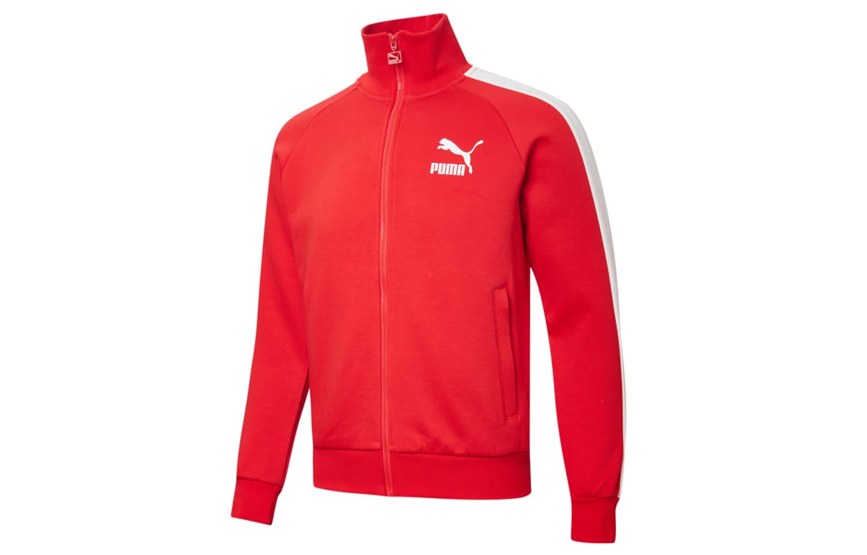 Куртка PUMA Logo Zip Knit Jacket Red - изображение 1