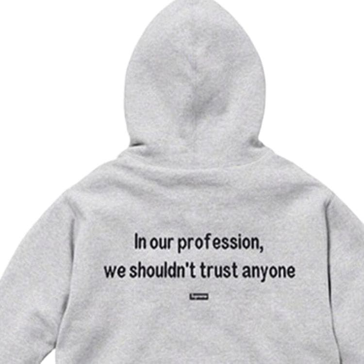 Кофта Supreme FW18 The Killer Hooded Sweatshirt Heather Grey - изображение 3