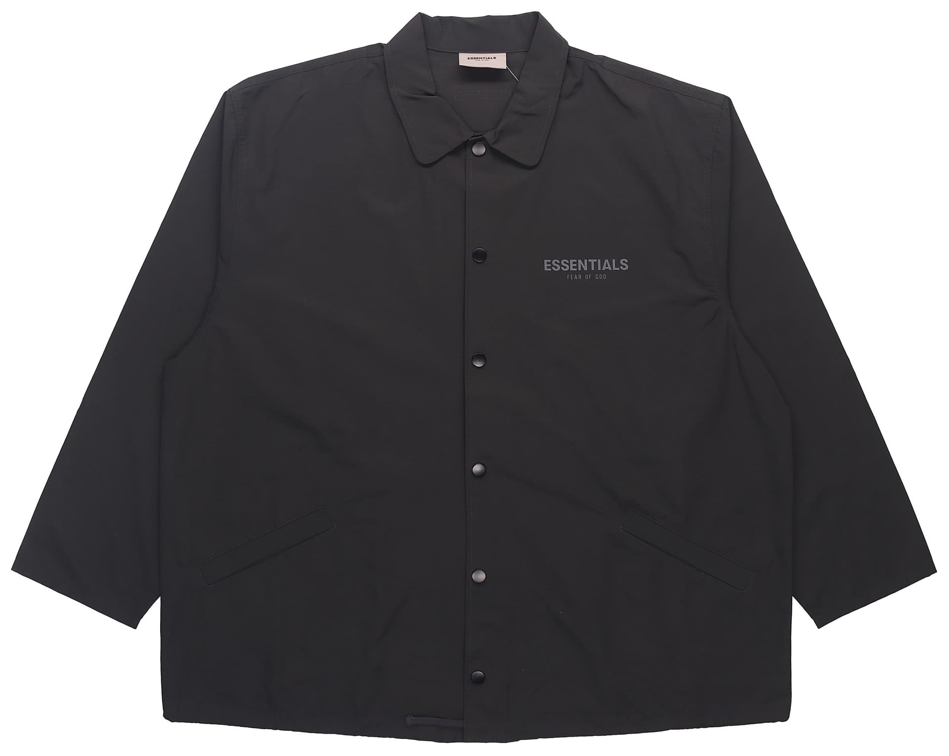 Куртка Fear of God Essentials SS21 Coaches Jacket Stretch Limo Black Logo - изображение 1