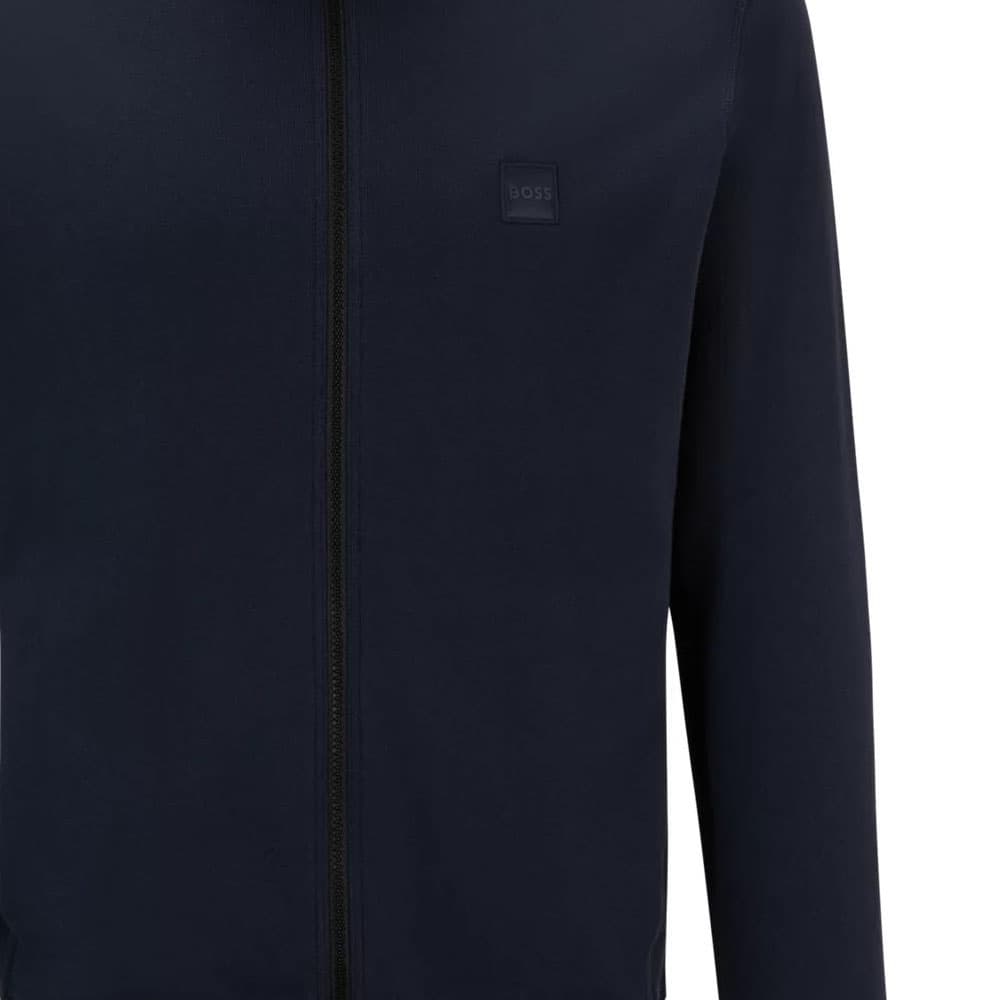 Куртка HUGO BOSS Cotton Terry Zip Up Jacket With Logo Patch - изображение 3