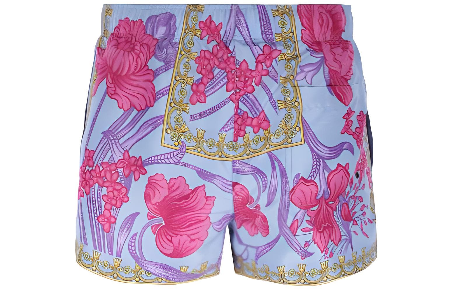 Шорты Versace SS22 Floral Swim Shorts Pink - изображение 2