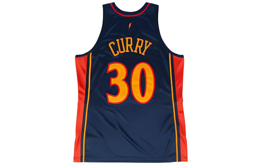 Баскетбольная майка Mitchell & Ness Authentic NBA Curry 30 Navy - изображение 2
