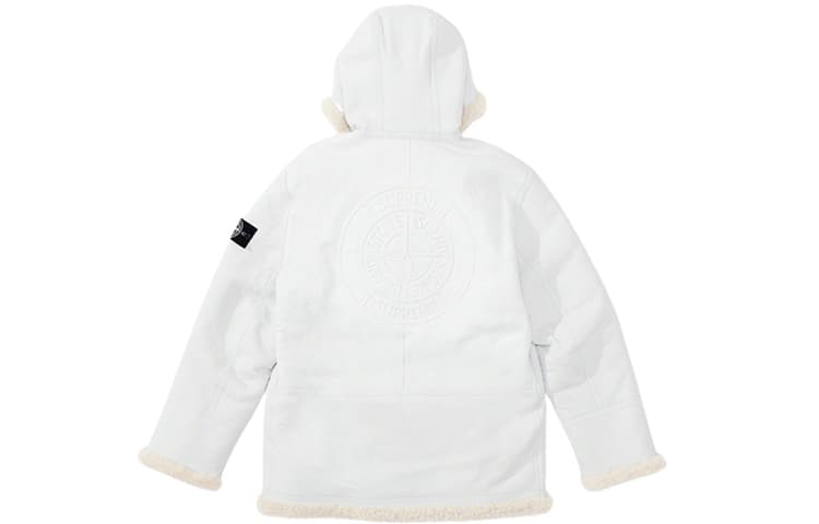 Куртка Supreme x Stone Island FW20 Hand-Painted Hooded Shearling Jacket - изображение 1