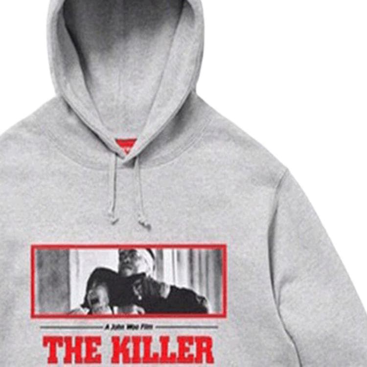 Кофта Supreme FW18 The Killer Hooded Sweatshirt Heather Grey - изображение 4
