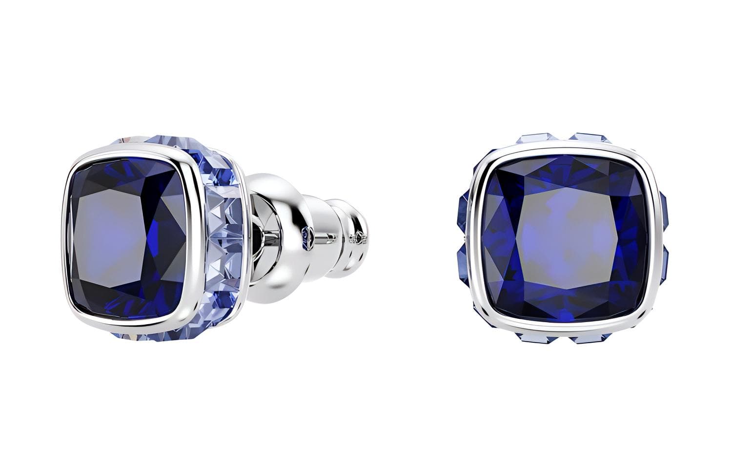 Серьги Swarovski Birthstone Серьги-гвоздики Унисекс Фиолетовый - изображение 2