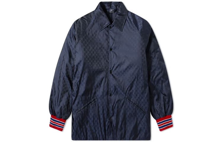 Куртка Gucci GG Jacquard Jacket Navy - изображение 1