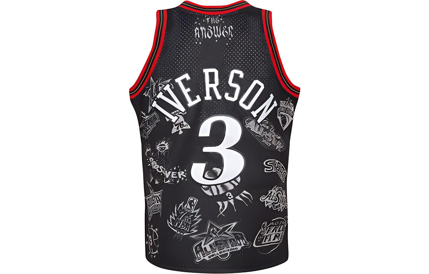 Баскетбольная майка Mitchell & Ness NBA Allen Iverson 3 Honor Edition Black - изображение 2