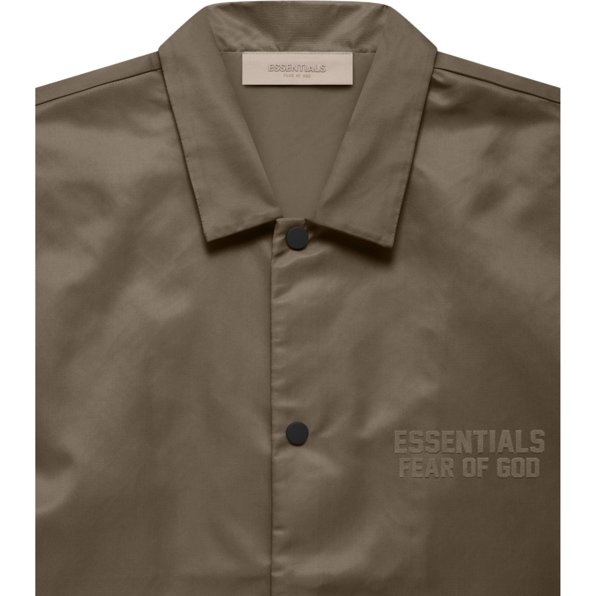 Рубашка Fear of God Essentials FW22 Ss Nylon Shirt Wood - изображение 3