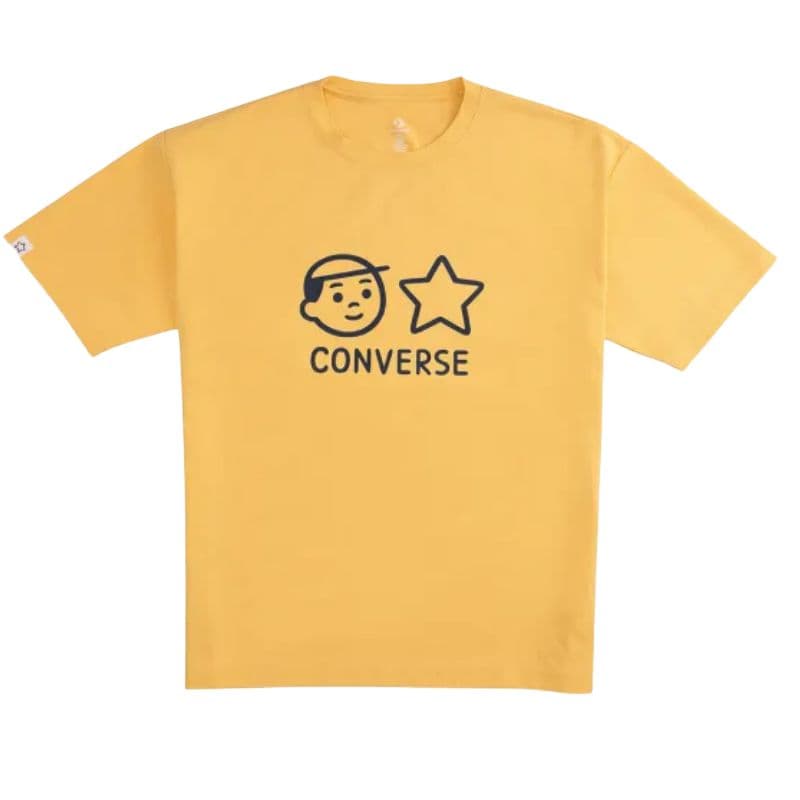 Футболка Converse x Noritake Совместная коллекция Chuck 70 SS25 Пуловер Короткий рукав Дышащий Мужской Желтый - изображение 1