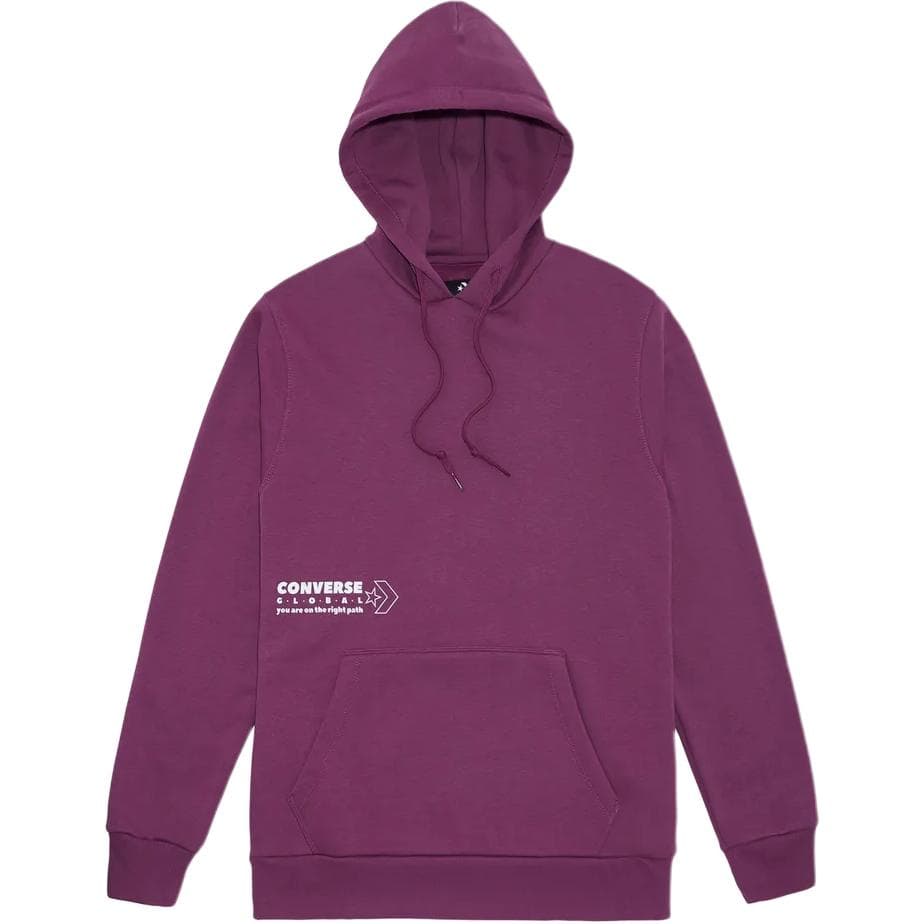 Худи Converse Free World Shadowberry Узорный принт Универсальный С капюшоном Мягкий и удобный Толстовка Унисекс Фиолетовый - изображение 1