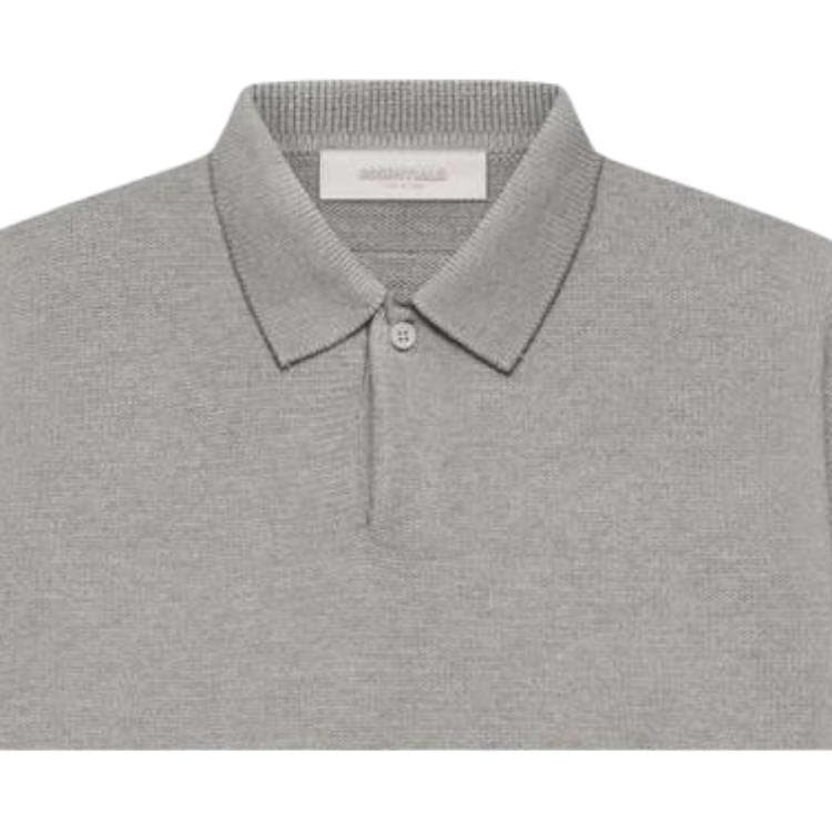 Fear of God Essentials 1977 SS22 Knit Ls Polo Dark Oatmeal - изображение 4