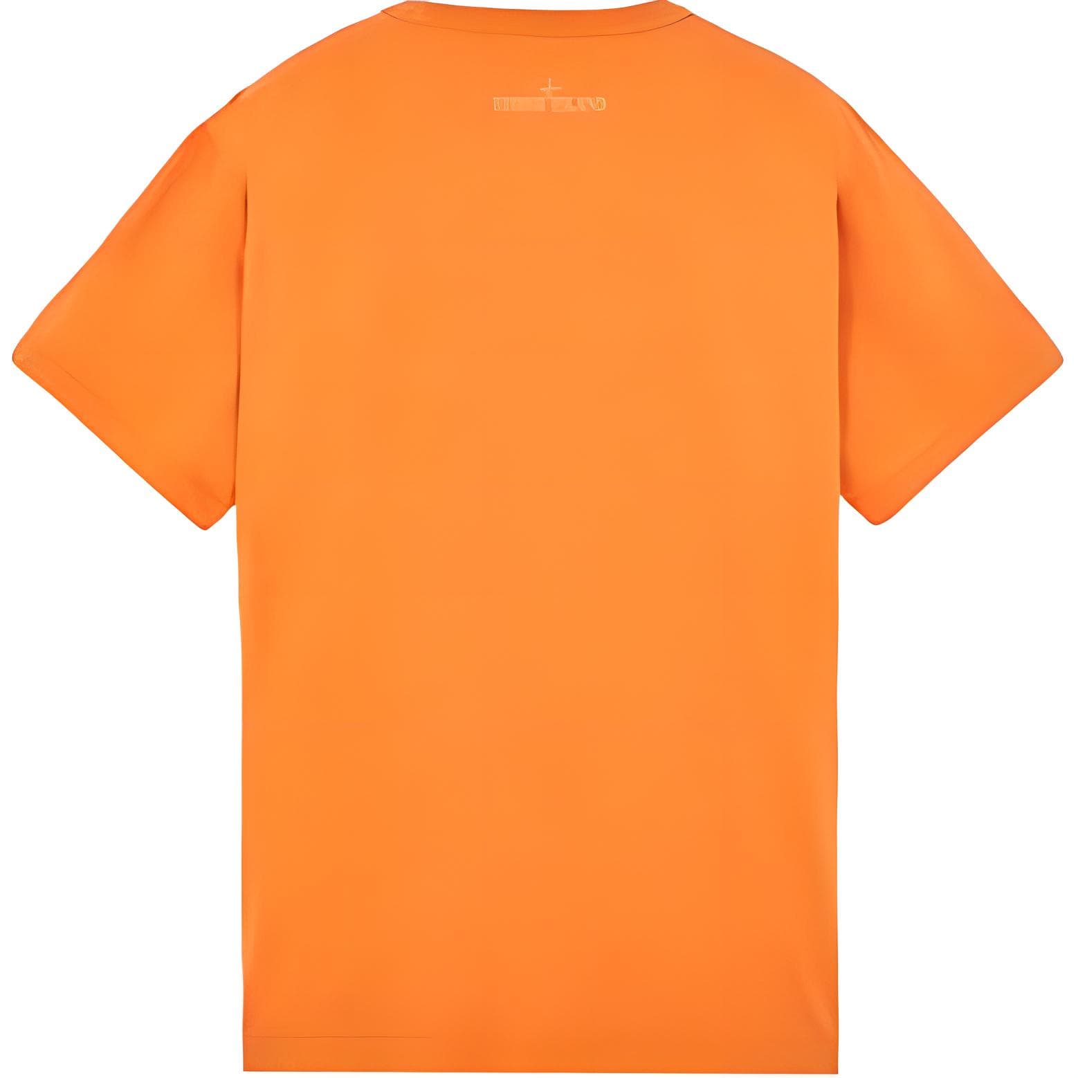 Футболка STONE ISLAND T-рубашка мужская оранжевая - изображение 2
