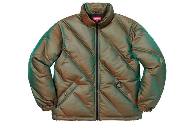 Куртка Supreme FW19 Week 11 Iridescent Puffy Jacket Green - изображение 1