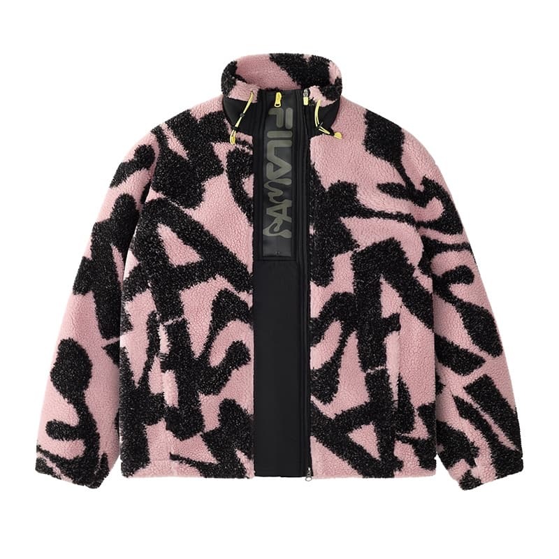 Куртка FILA FUSION Бархат Feel Пальто Unisex Light Сливово-розовый - изображение 1