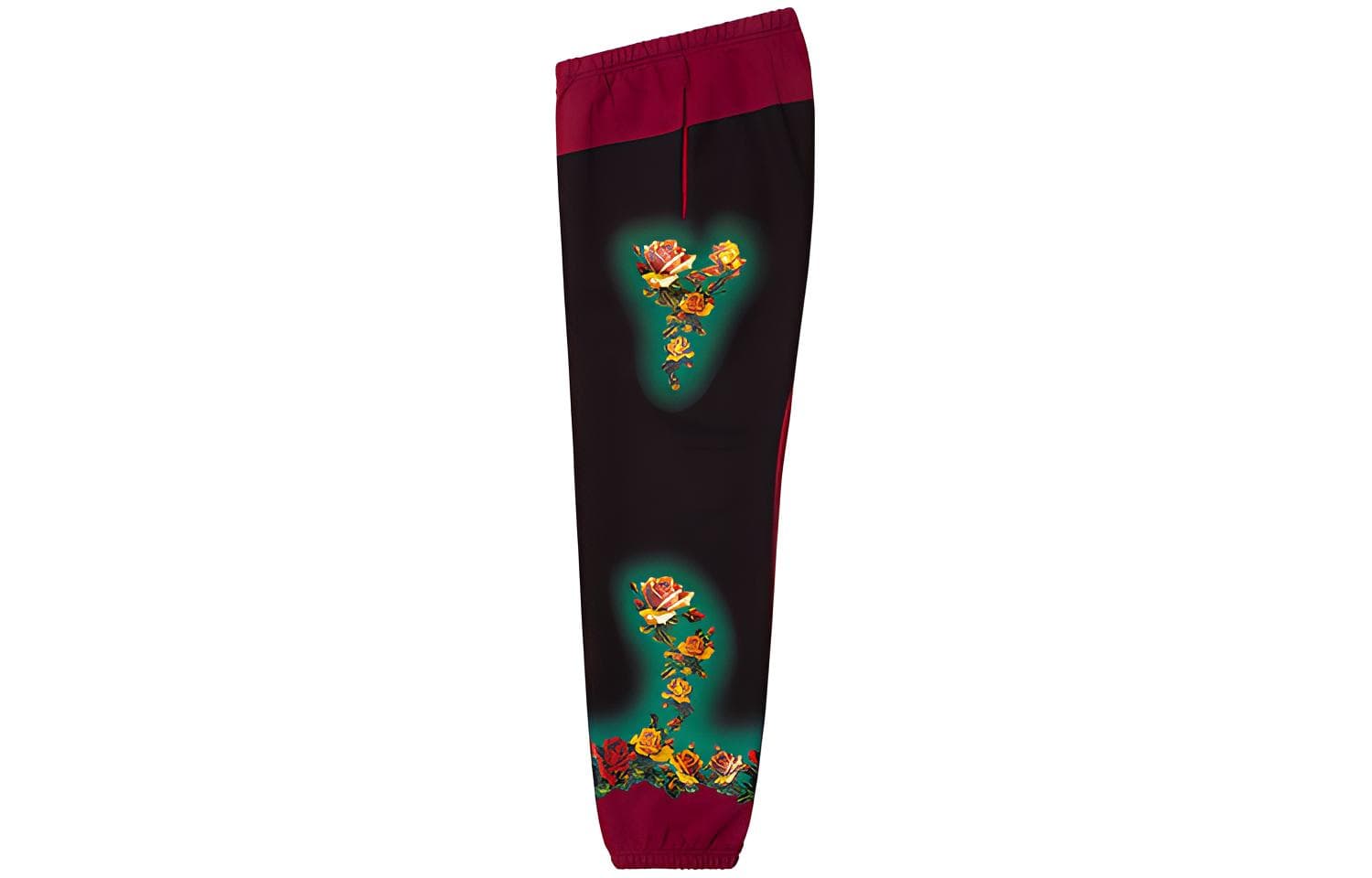 Штаны Supreme x Jean Paul Gaultier Floral Print Sweatpant Burgundy - изображение 3