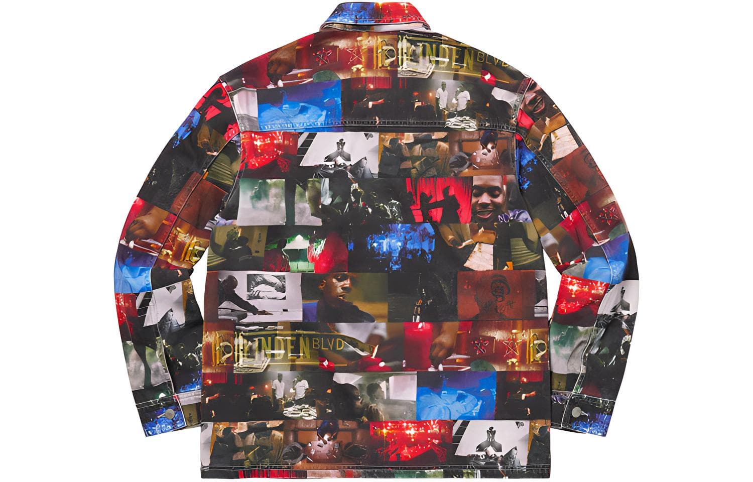 Джинсовая куртка Supreme FW21 Nas and DMX Collage Denim Chore Coat - изображение 2
