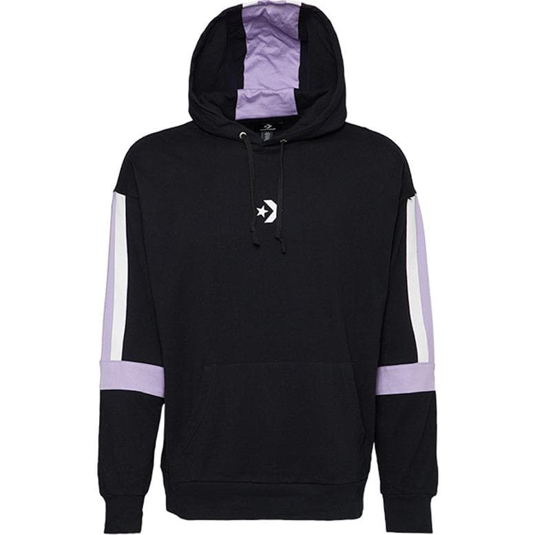 Кофта Converse LW Contrast Panel PO Hooded Sweatshirt Мужской Черный - изображение 1