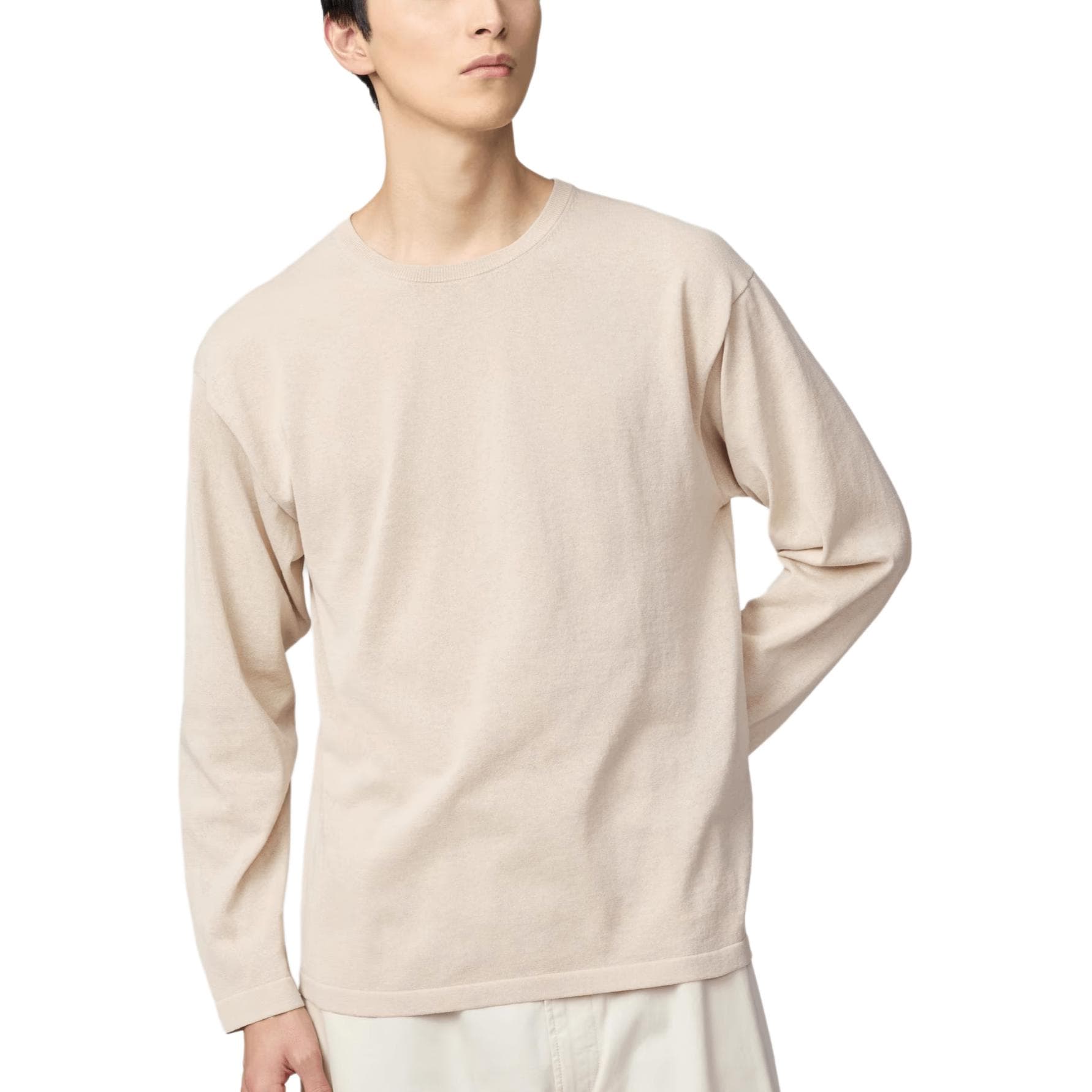Кофта UNIQLO U SS25 Свитер Мужской Бежевый - изображение 1