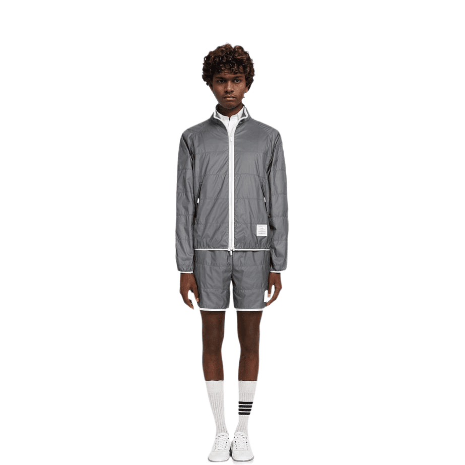Куртка Thom Browne Quilted Nylon Jacket Silver - изображение 1
