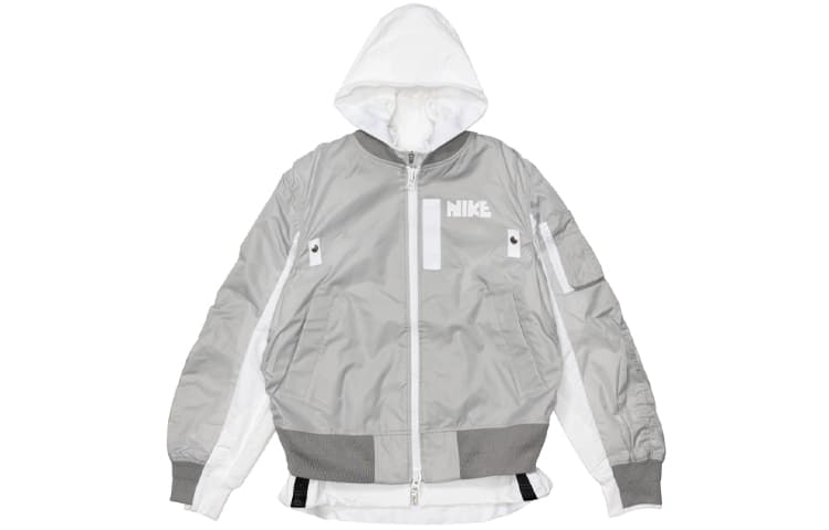 Куртка Nike x Sacai Hooded Jacket Grey - изображение 1