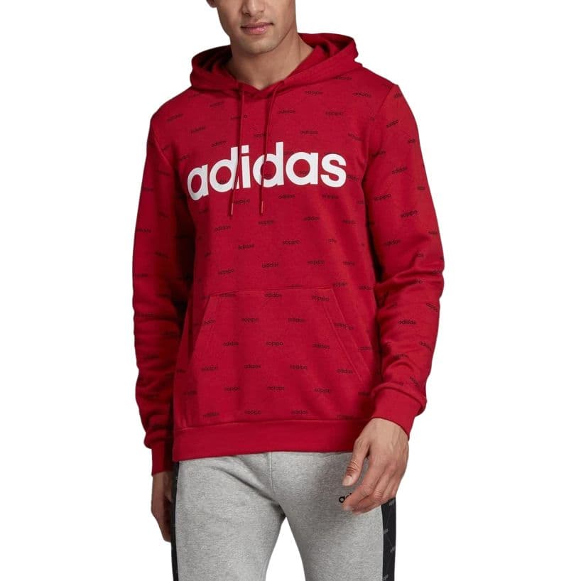 Худи Adidas Linear Graphic Толстовка Худи-платье в стиле ханьфу Мужской Каштановый - изображение 1