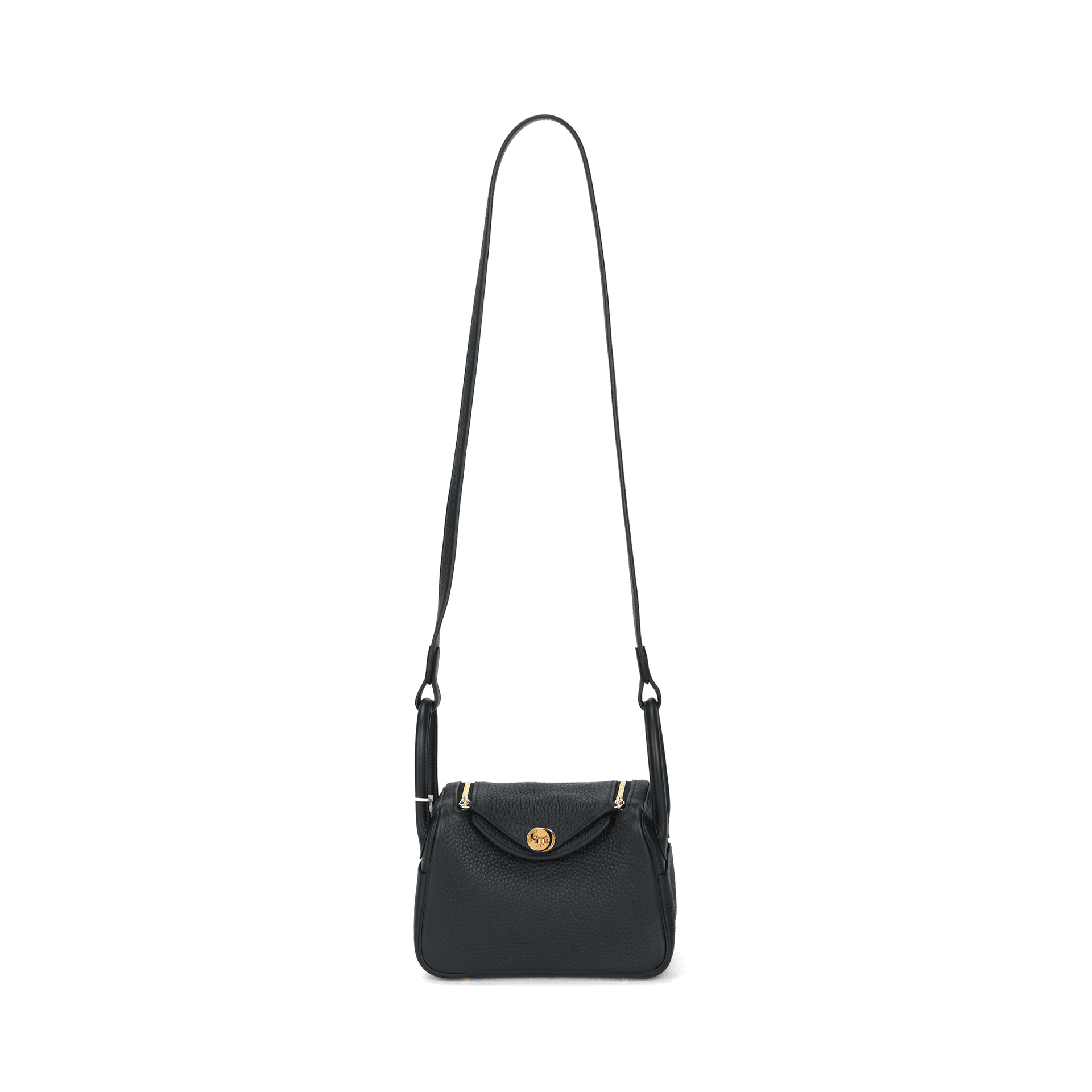 Сумка через плечо HERMES Lindy II mini Clemence 89 Noir - изображение 1