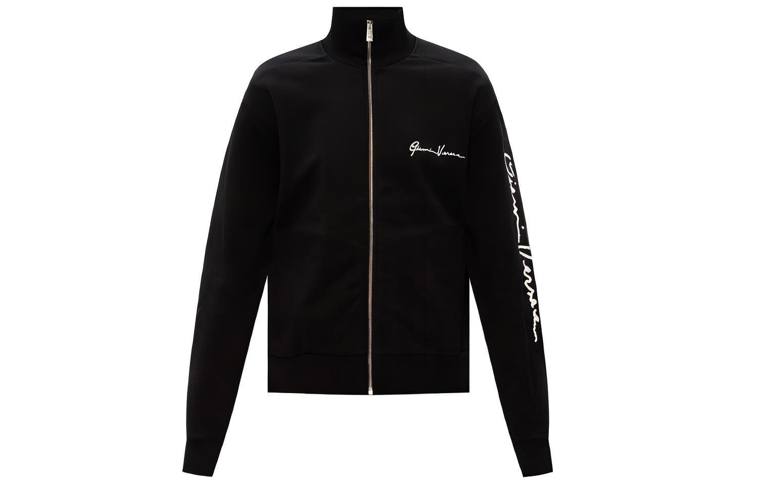 Куртка Versace Logo Embroidered Zip Jacket Black - изображение 1