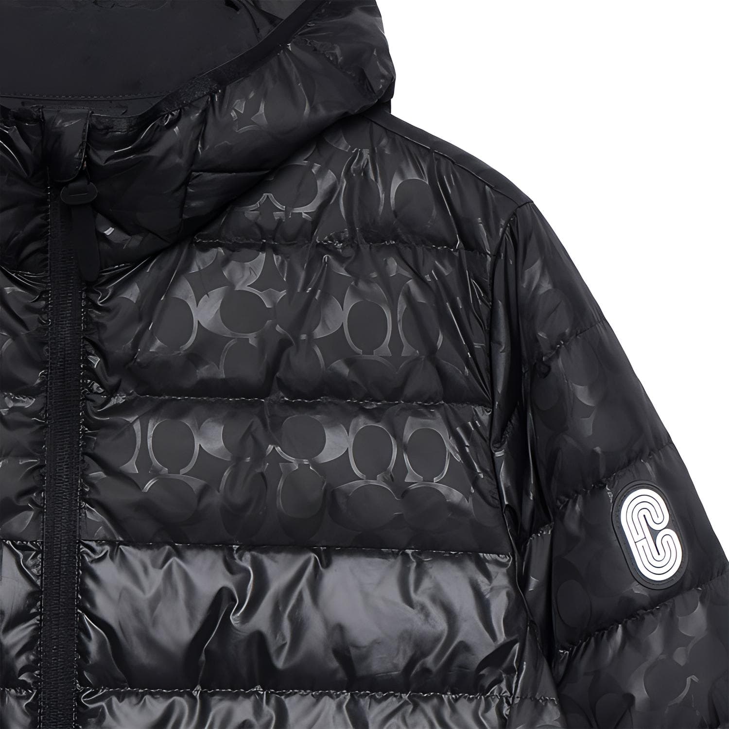 Зимняя куртка COACH FW22 Down Jacket Hoodie Black - изображение 4