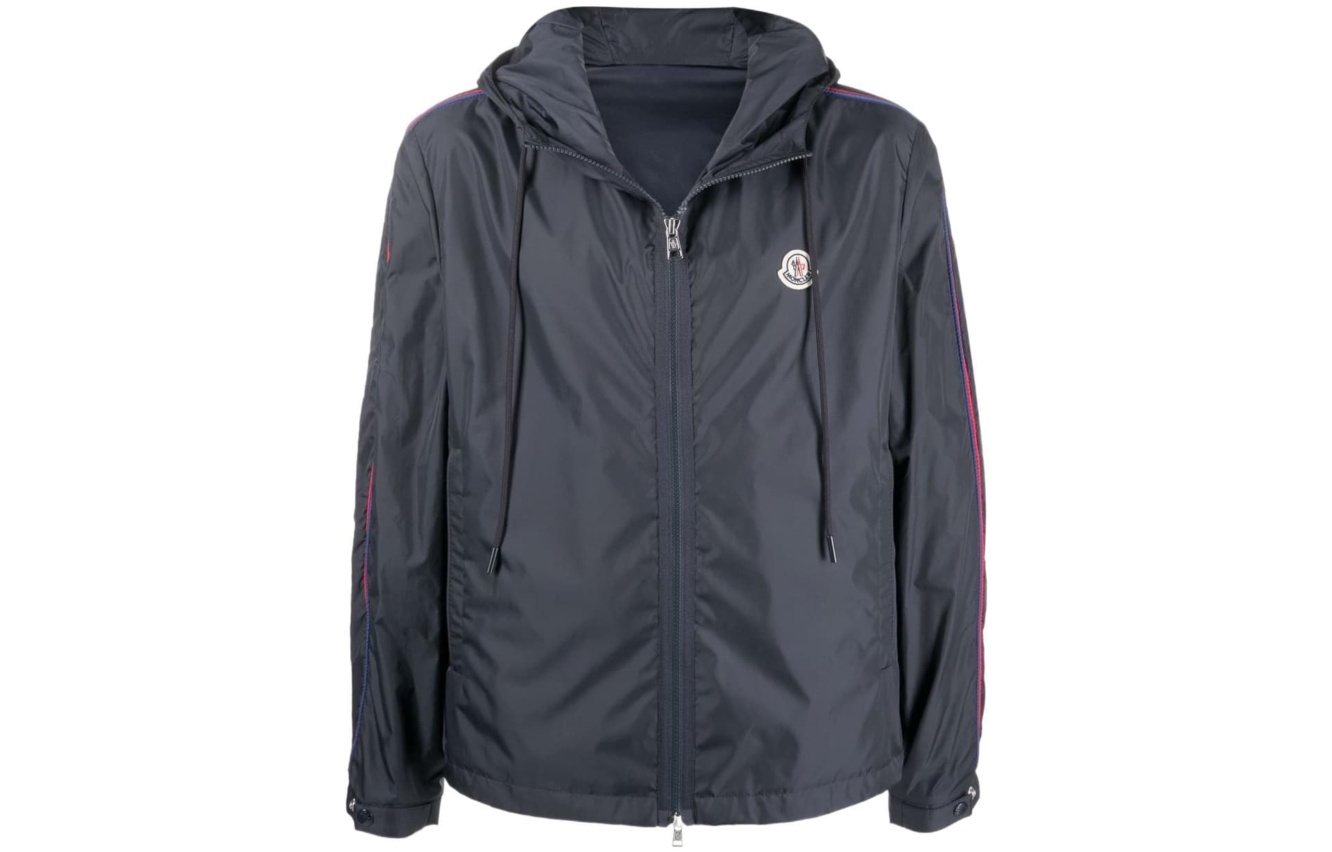 Куртка Moncler SS22 Logo Patch Hoodie Jacket Blue - изображение 1