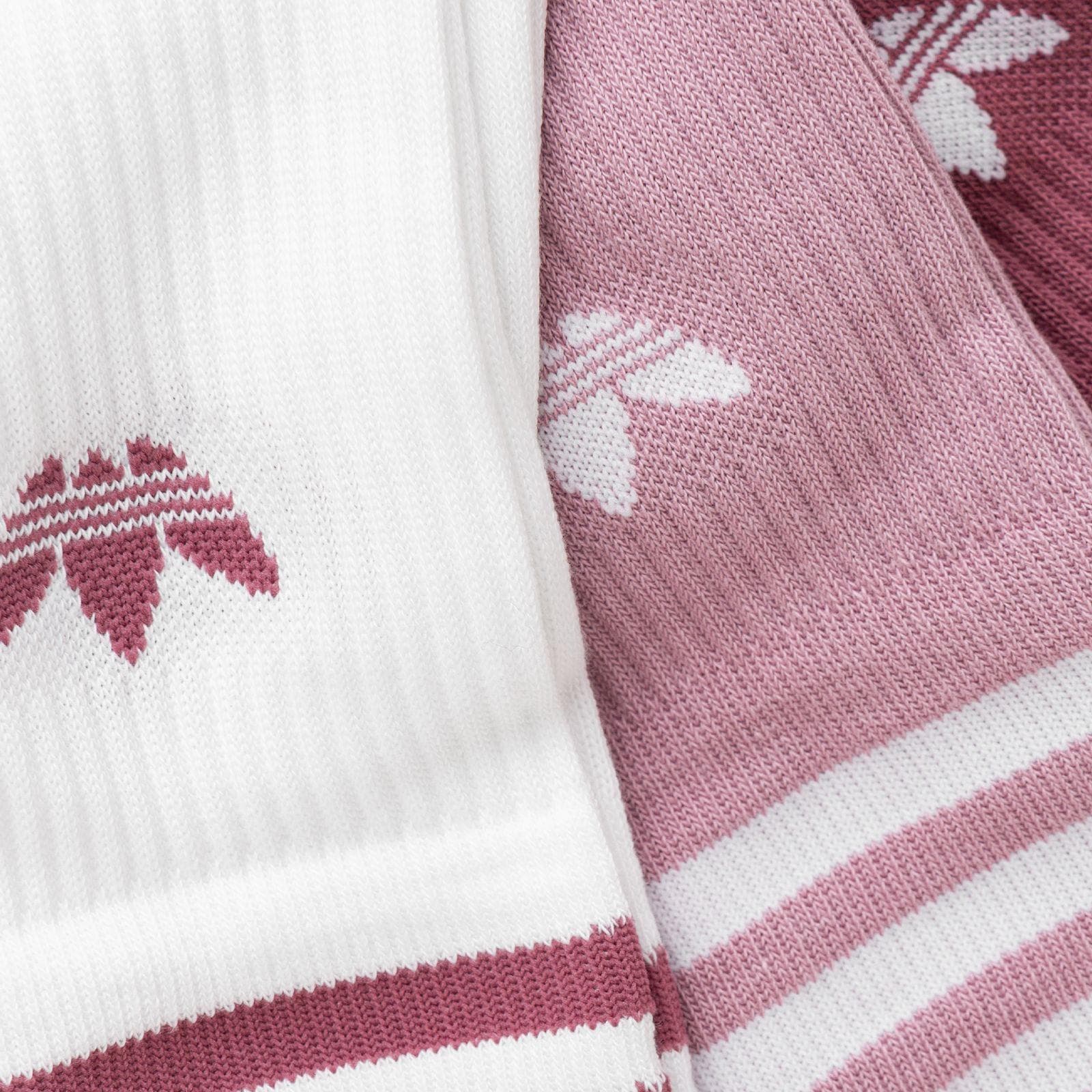 Носки adidas Originals Trefoil Logo Socks 3-Pack White Purple Red - изображение 3