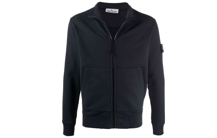 Куртка Stone Island Logo Zip Jacket Navy - изображение 1