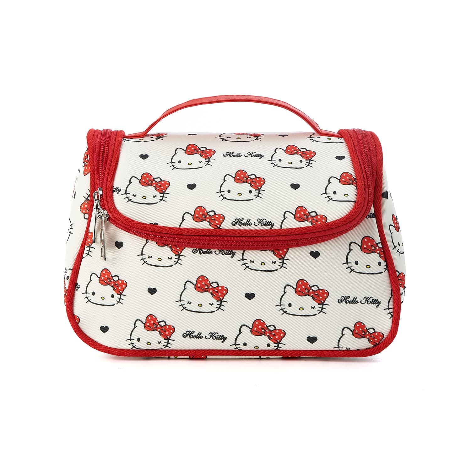 Санрио Цвет холста Makeup Bag Дорожные органайзеры Женские Красный - изображение 1