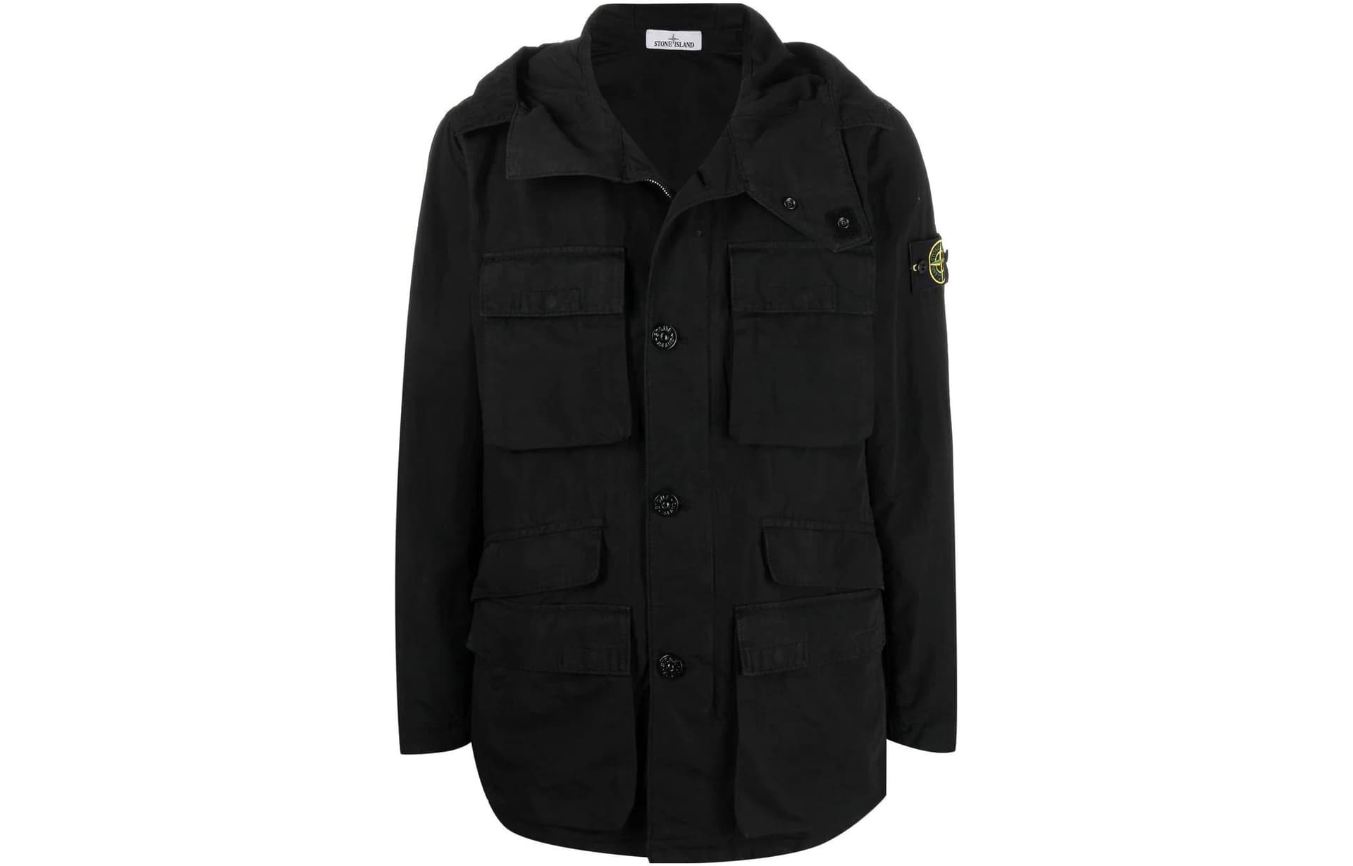 Куртка Stone Island SS22 Black Hooded Jacket - изображение 1