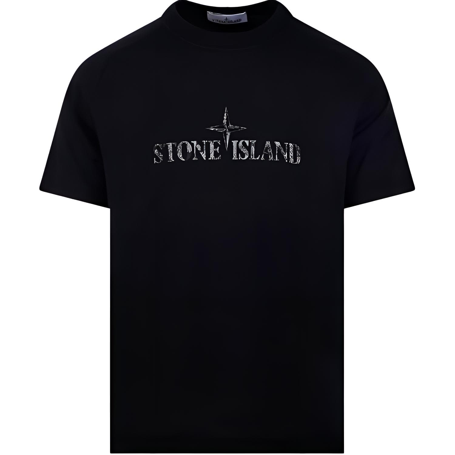 Футболка STONE ISLAND T-Рубашка Мужская Черная - изображение 1