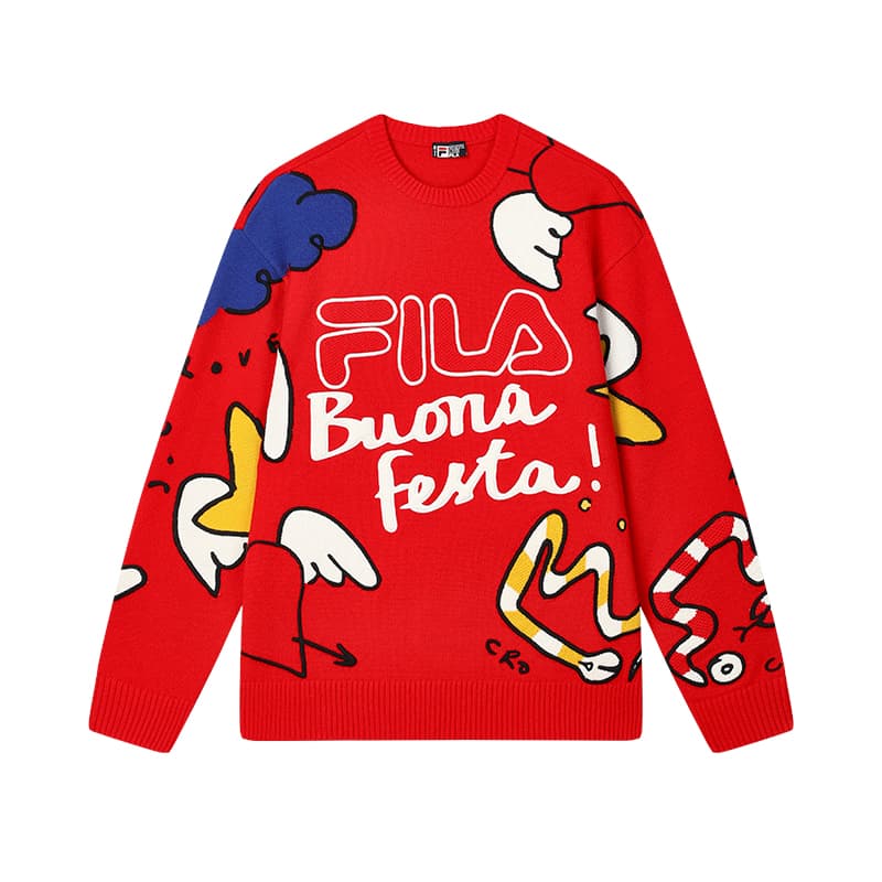 Кофта FILA ORIGINALE Свитер Унисекс Легенда Красный - изображение 1