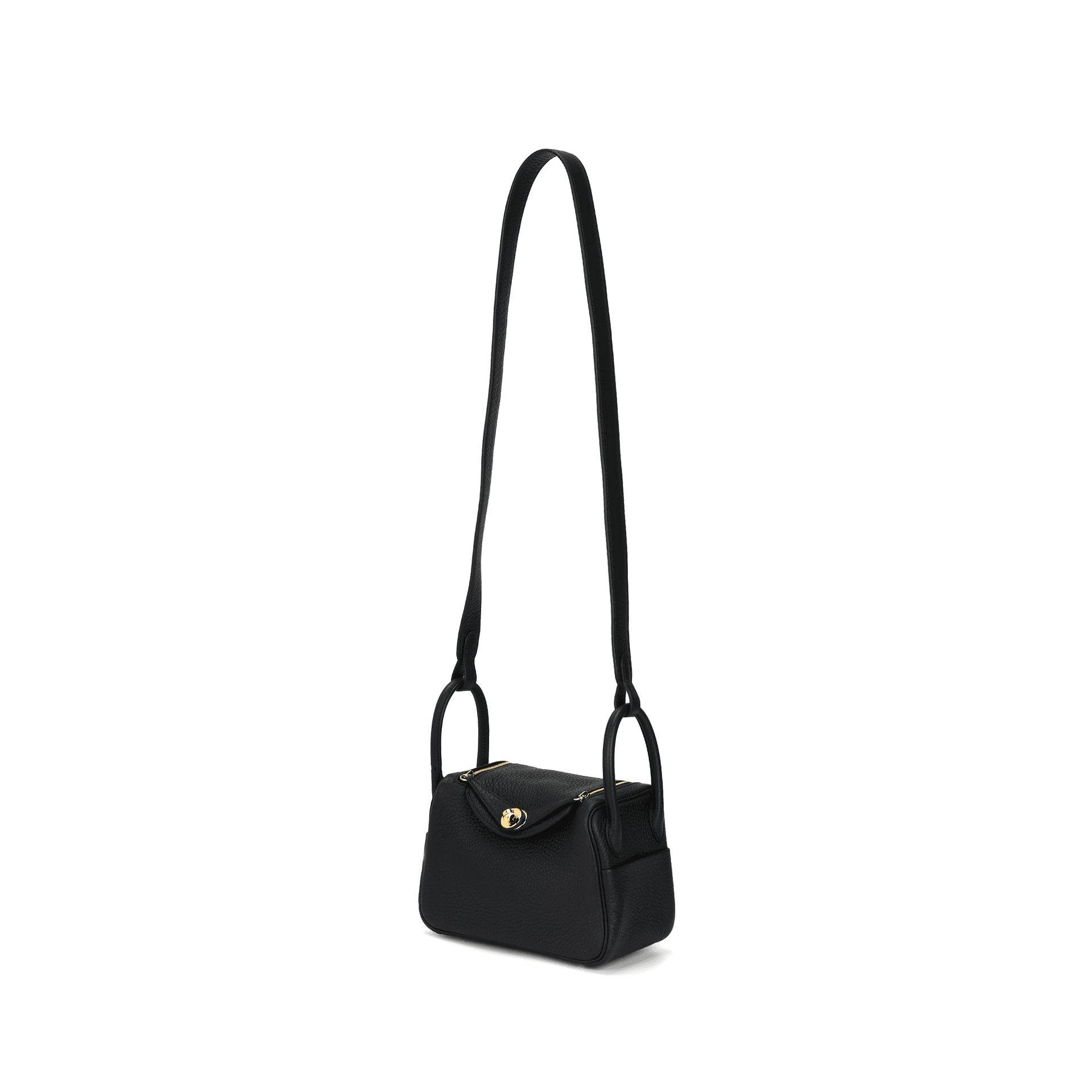 Сумка через плечо HERMES Lindy II mini Clemence 89 Noir - изображение 2