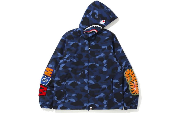 Куртка A BATHING APE Shark Zip Camo Hoodie - изображение 1
