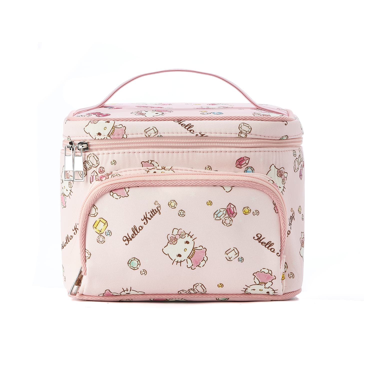 Sanrio Hello Kitty Холщовая косметичка для макияжа Женская Розовая - изображение 1
