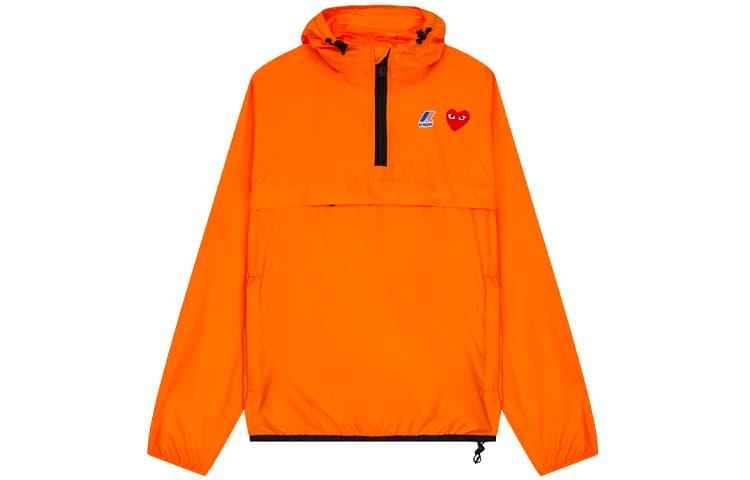 Куртка CDG Play x K-Way Half Zip Jacket Orange - изображение 1