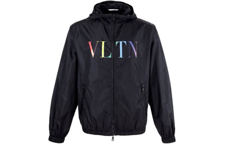 Куртка Valentino Logo Hoodie Jacket Black - изображение 1