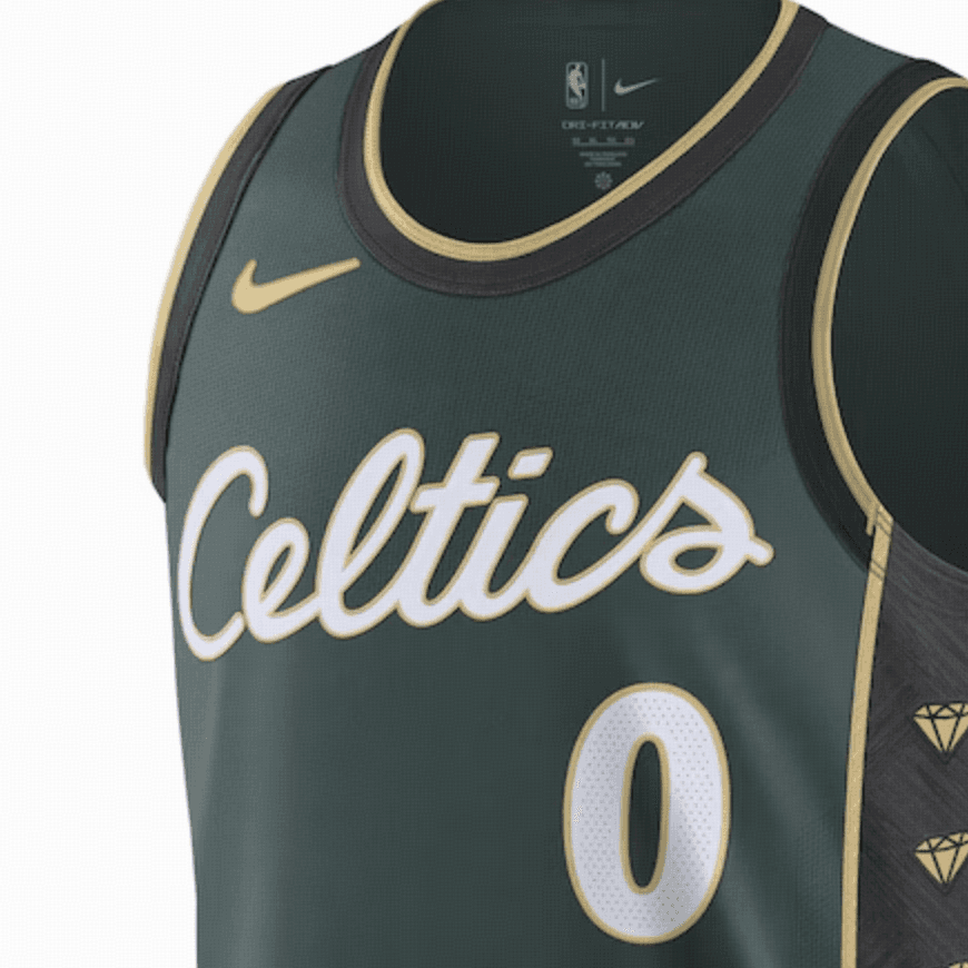 Баскетбольная майка Nike NBA Logo City Edition Jayson Tatum 0 Green - изображение 4
