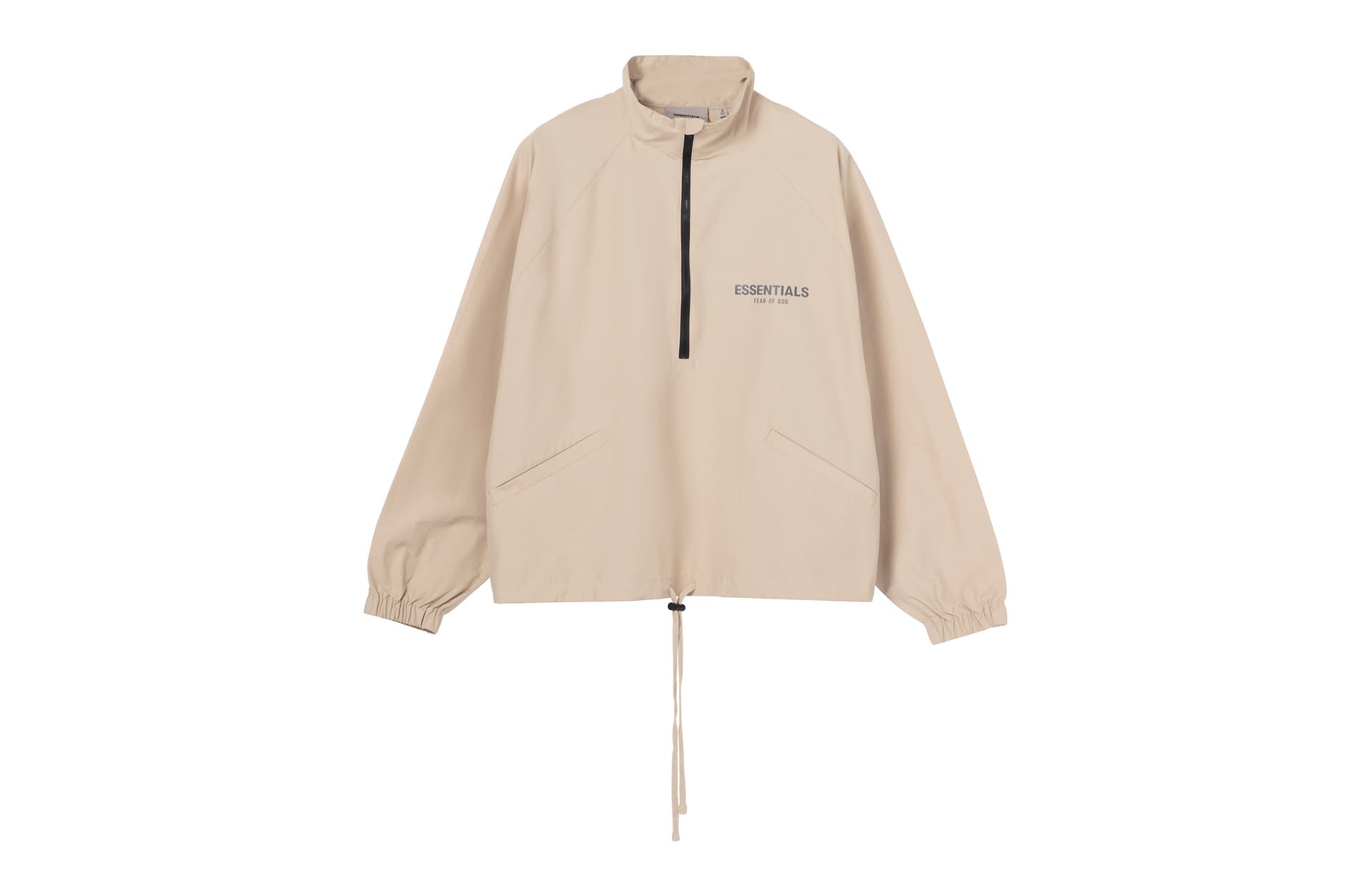 Куртка Fear of God Essentials FW21 Half-zip Track Jacket BeigeLinen Logo - изображение 1