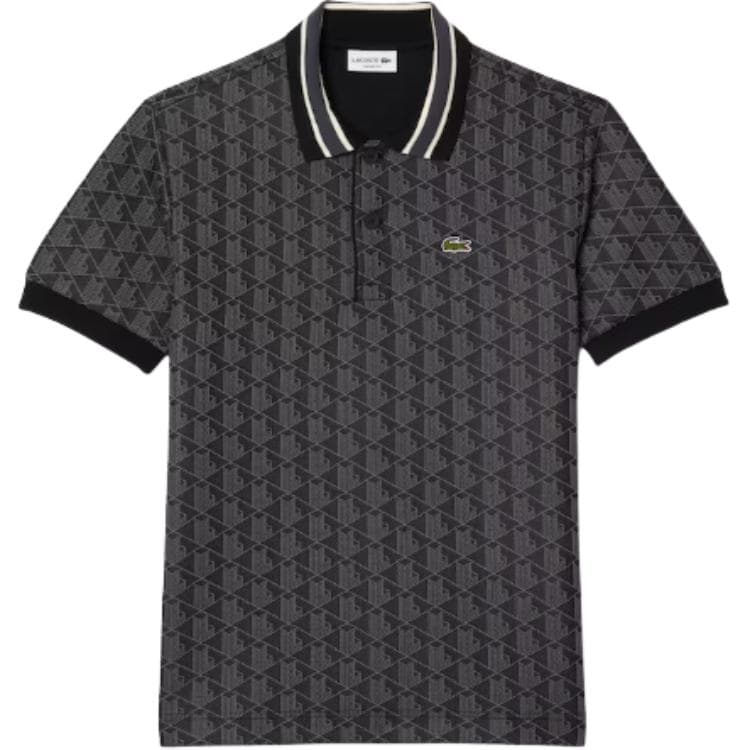 Поло LACOSTE Collaboration Мужская Поло Рубашка Черного Цвета - изображение 1