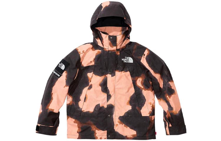 Куртка Supreme x The North Face Bleached Denim Print Mountain Jacket - изображение 1