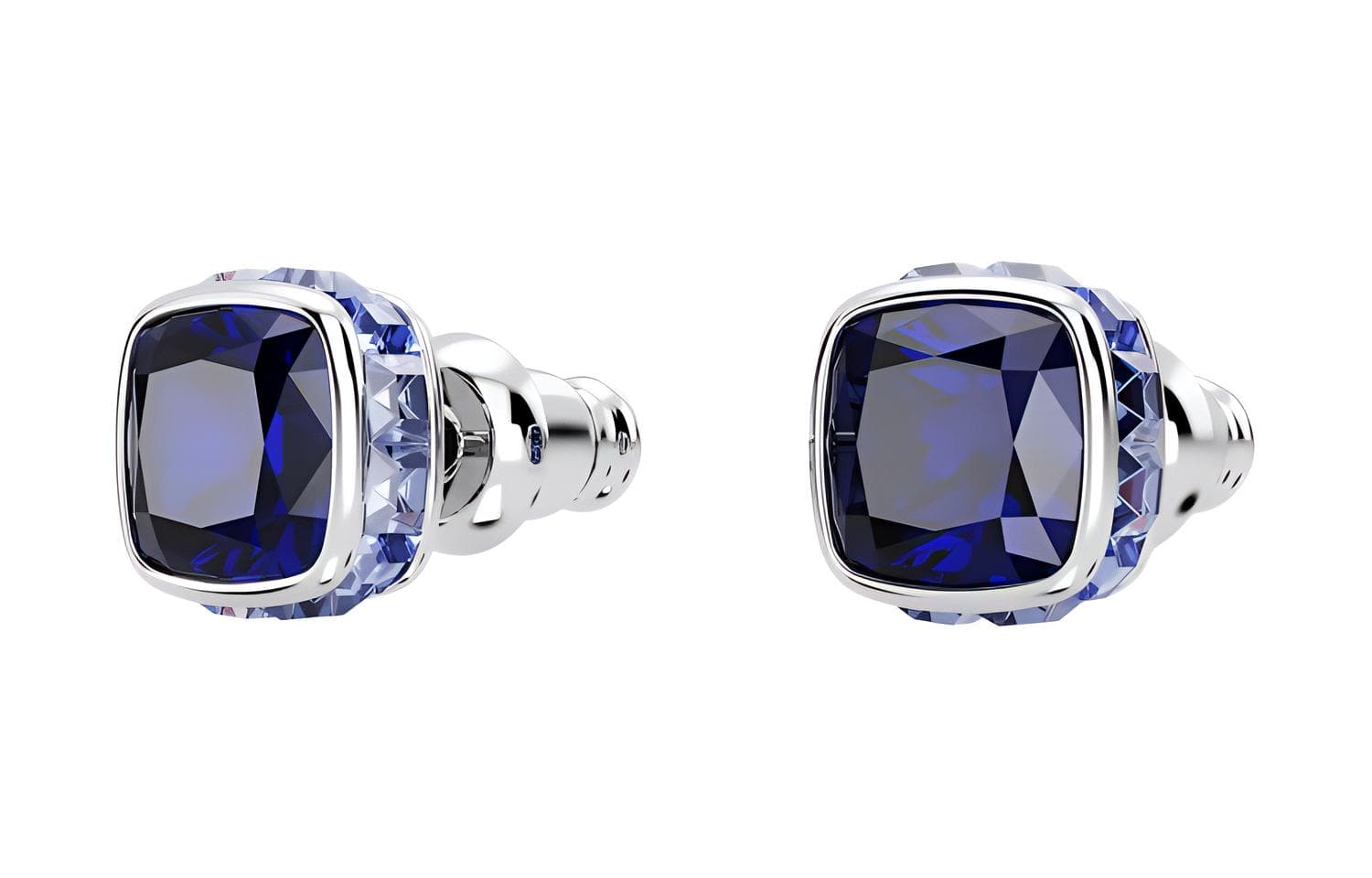 Серьги Swarovski Birthstone Серьги-гвоздики Унисекс Фиолетовый - изображение 3
