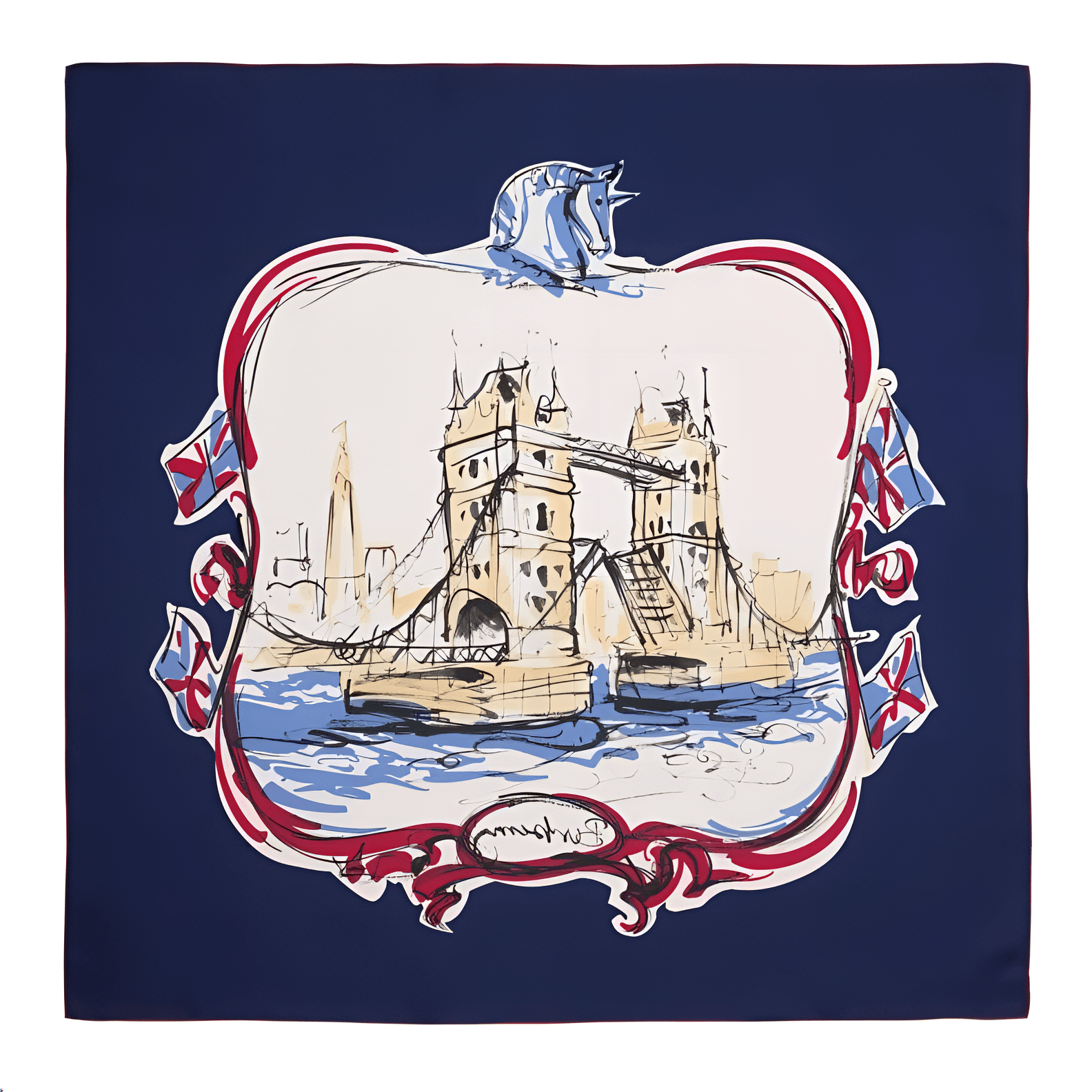 Платок Burberry Silk Scarf White - изображение 2