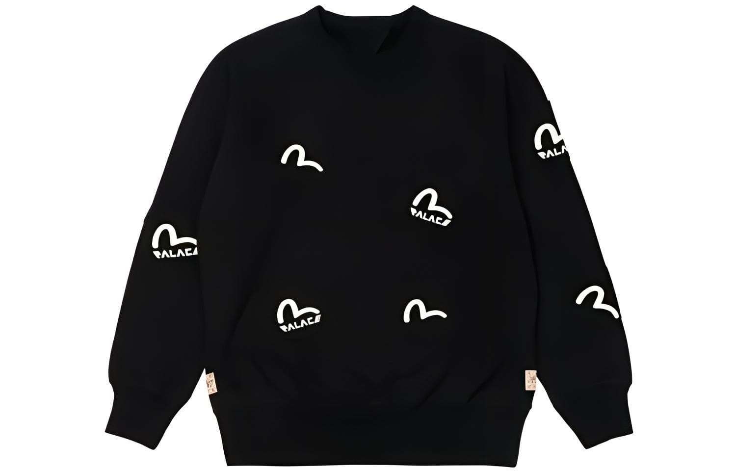 Худи PALACE x EVISU FW21 Multi Pocket Crew Black Logo - изображение 1