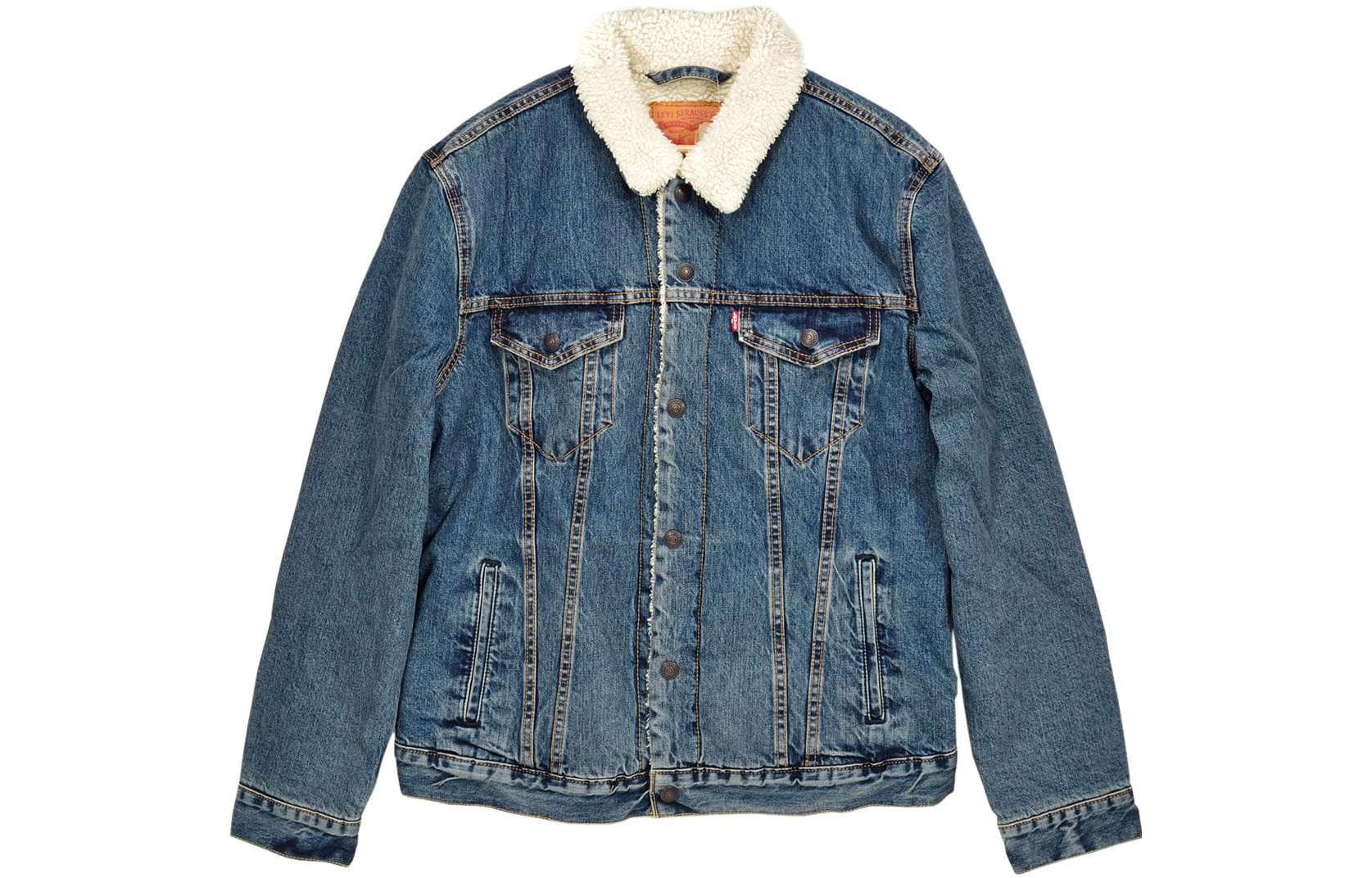 Джинсовая куртка Levi's FW22 Fleece Denim Jacket Dark Blue - изображение 1