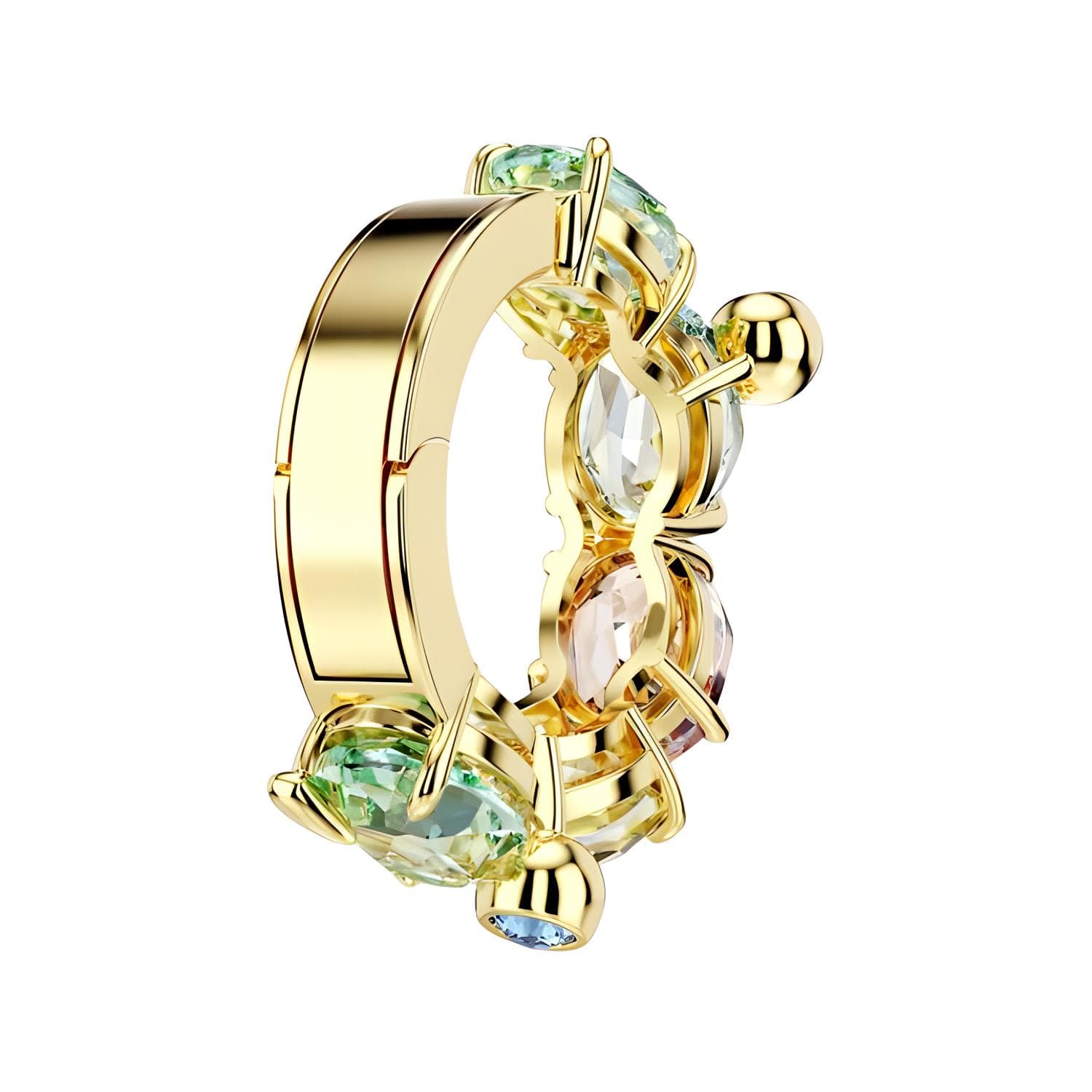 Swarovski Gema Золото Покрытие Серьги с Заколкой On Унисекс Многоцветные - изображение 2