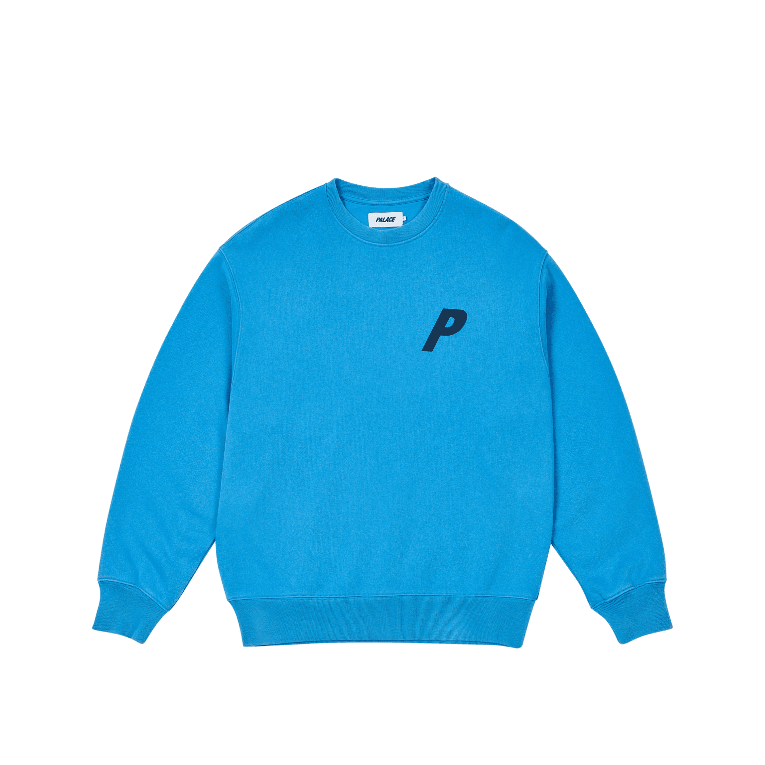 Кофта PALACE SS25 Drop5 PIGMENT P3 CREW SWEATSHIRT Унисекс Океан Синий - изображение 1
